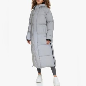 Levi's Gray Long Puffer Coat